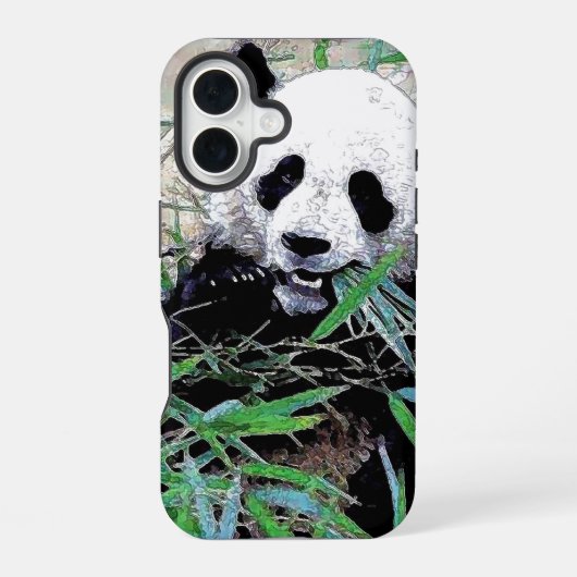 Coque iPhone 16 Art Pop Panda (Verso)