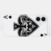 Coque iPhone 16 As de pique (Verso Horizontal)