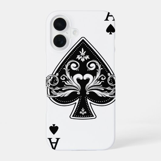 Coque iPhone 16 As de pique (Verso)
