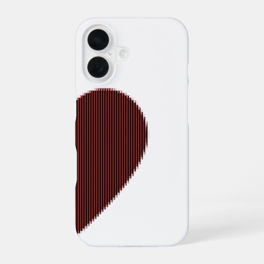 Coque iPhone 16 ASCII Art Coeur Connectable (Verso)