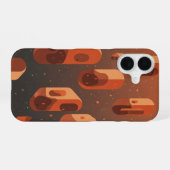 Coque iPhone 16 Astéroïdes Flottants Vintage (Verso Horizontal)