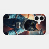 Coque iPhone 16 Astronaut de chat galactique (Verso Horizontal)
