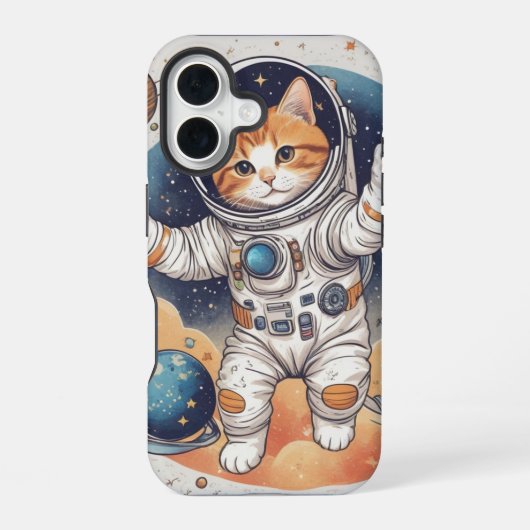 Coque iPhone 16 ✨ Astronaut Sweat - shirt à capuche fille (Verso)