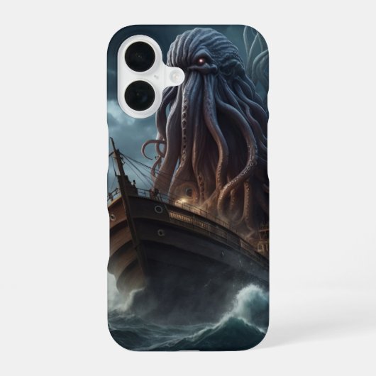 Coque iPhone 16 Attaque de Kraken (Verso)
