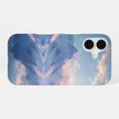 Coque iPhone 16 Aube rose alpine miroir (Verso Horizontal)