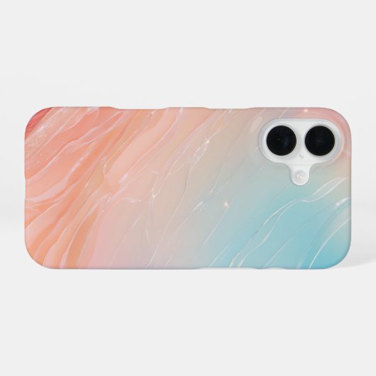 Coque iPhone 16 Aurora Gradient Fluid Art Phone Case (Verso Horizontal)