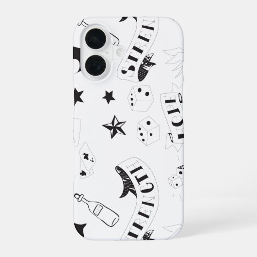 Coque iPhone 16 Autocollants Tattoo Flash Hope (Verso)