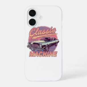 Coque iPhone 16 Automobile de style Vaporwave classique