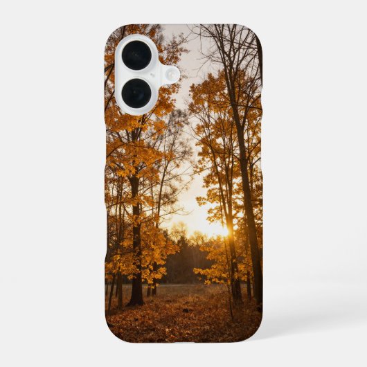 Coque iPhone 16 Autumn Forest Sunset Phone Case (Verso)