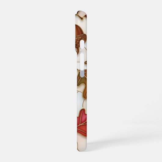 Coque iPhone 16 Autumn Maple Leaf Acorn Golden Nuts (Côté gauche)