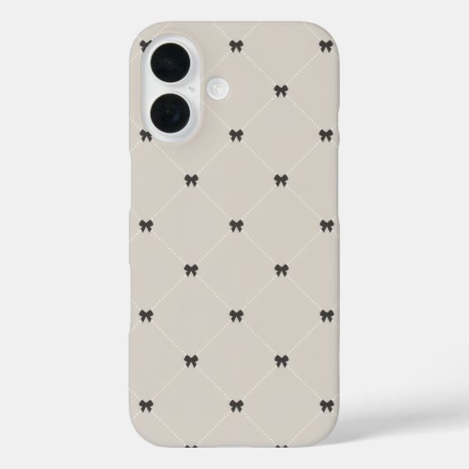 coque iPhone 16 avec conception de Bow Criss-Cross (Verso)