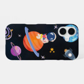 Coque iPhone 16 ✨ Aventure spatiale de rêve – Conception de housse (Verso Horizontal)