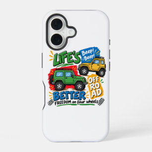 Coque iPhone 16 Aventure Tout-Terrain 4x4 Liberté sur Quatre Roues