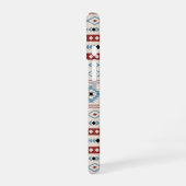 Coque iPhone 16 Aztec Blue Red Black Cream Mixte Motifs Motif (Côté gauche)