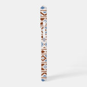 Coque iPhone 16 Aztec Essence Motif II Crème bleu rouille (Côté gauche)
