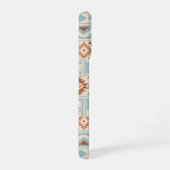 Coque iPhone 16 Aztec Essence Ptn III b Crème Terracottas Bleues (Côté droit)