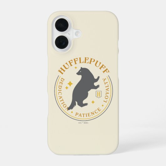 Coque iPhone 16 Badge de fierté de la maison HUFFLEPUFF™ (Verso)