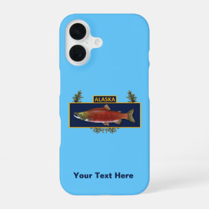 Coque iPhone 16 Badge du pêcheur de combat de l'Alaska