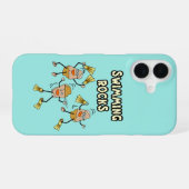 Coque iPhone 16 Baignade rochers (Verso Horizontal)