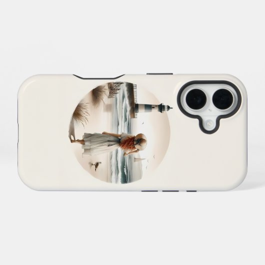 Coque iPhone 16 Balade Phare (Verso Horizontal)