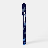 Coque iPhone 16 Baleines sur Bleu (Côté gauche)