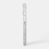 Coque iPhone 16 Balle de golf blanche texturée avec nom et numéro (Côté gauche)