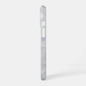 Coque iPhone 16 Balle de golf blanche texturée avec nom et numéro (Côté gauche)