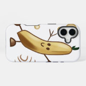 Coque iPhone 16 Banane heureuse mignonne  (Verso Horizontal)