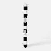 Coque iPhone 16 Bande noire et blanche personnalisée (Côté droit)