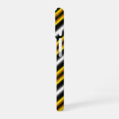 Coque iPhone 16 Bandes arc-en-ciel blanc jaune (Côté gauche)