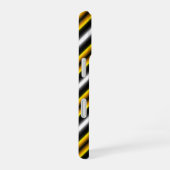 Coque iPhone 16 Bandes arc-en-ciel blanc jaune (Côté droit)