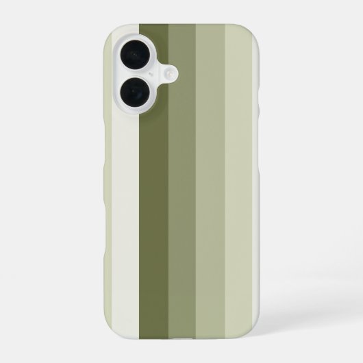 Coque iPhone 16 Bandes d'ombre vert olive (Verso)