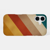 Coque iPhone 16 Bandes Rétro Diagonales (Verso Horizontal)