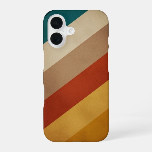 Coque iPhone 16 Bandes Rétro Diagonales (Verso)