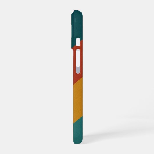 Coque iPhone 16 Bandes Rétro Diagonales (Côté gauche)