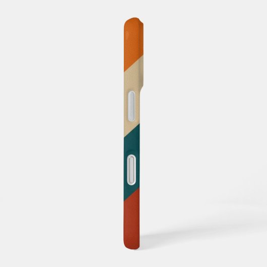 Coque iPhone 16 Bandes Rétro Diagonales (Côté droit)