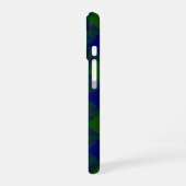 Coque iPhone 16 Barclay tartan bleu vert carreau (Côté gauche)