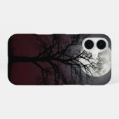 Coque iPhone 16 Bare Tree and Full Moon Dark Case (Verso Horizontal)