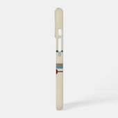 Coque iPhone 16 Barres Verticales Abstraites Rétro (Côté gauche)