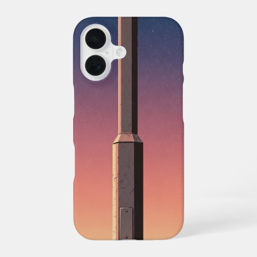 Coque iPhone 16 Base de lampe rétro (Verso)