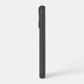 Coque iPhone 16 Base noire de fibres de carbone (Côté gauche)