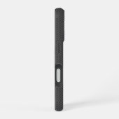 Coque iPhone 16 Base noire de fibres de carbone (Côté droit)
