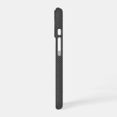 Coque iPhone 16 Base noire de fibres de carbone (Côté gauche)