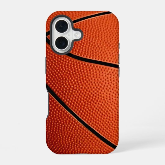 Coque iPhone 16 Basket-ball élégant unique (Verso)