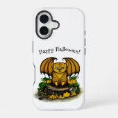 Coque iPhone 16 Bat d'Halloween mignonne (Verso)