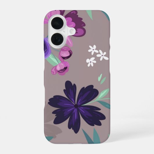 Coque iPhone 16 Beau feuillage peint à la main (Verso)