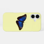 Coque iPhone 16 Beau Papillon Bleu (Verso Horizontal)