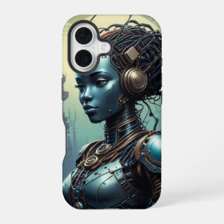 Coque iPhone 16 Beau robot de loin dans le futur