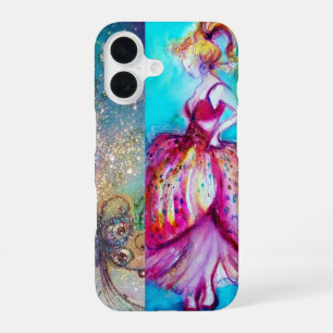 Coque iPhone 16 BEAUTÉ EN ROBE ROSE / Plante Papillon Magique