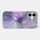 Coque iPhone 16 Beauté étonnante Fleur d'art Abstrait fractal mode (Verso Horizontal)